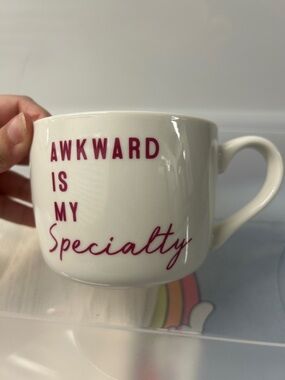 Awkward Is My Specialty White Ceramic Mug - Red Script